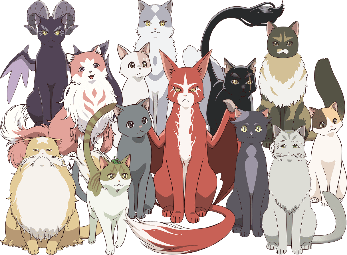 猫と竜のキャラクターたち
